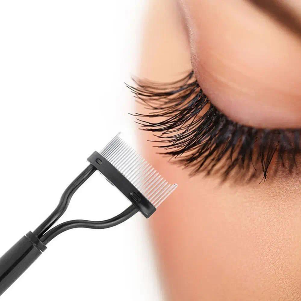 Eyelash Curler Steel Needle Eyelashes Extension Brush Comb Lash Separator Beauty Eyelash Curler Make