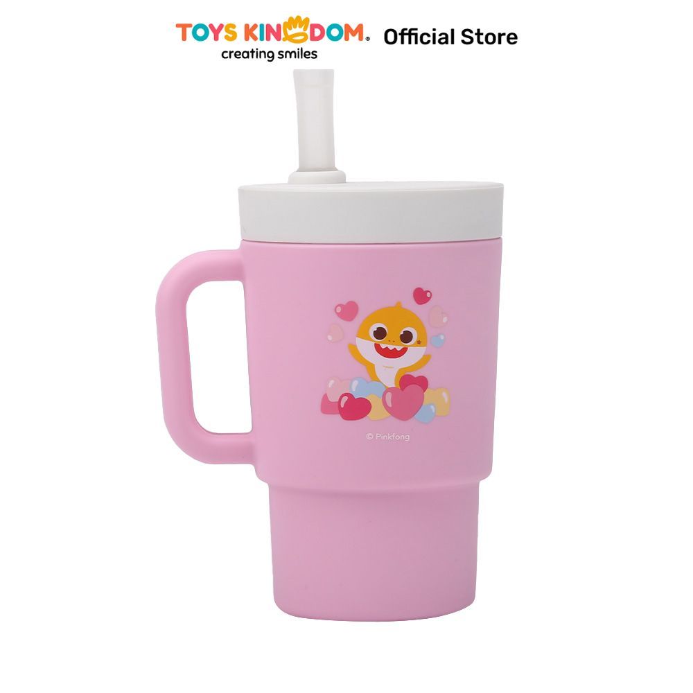 Toys Kingdom Pinkfong Baby Shark Pinkfong  Baby Shark Botol Minum Anak Silikon - Pink Tumbler Botol 