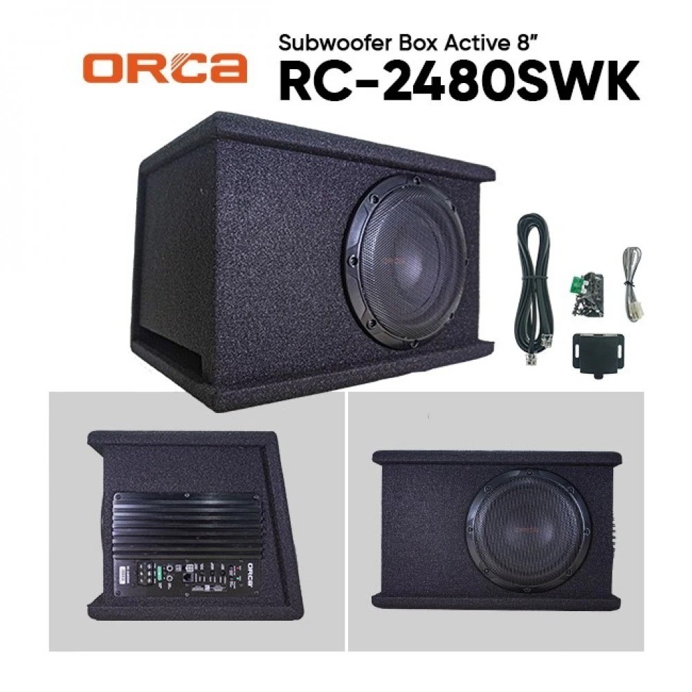 Basstube Subwoofer Aktif Box 8 Inch Orca RC-2480SWK / Basstube Mobil Box