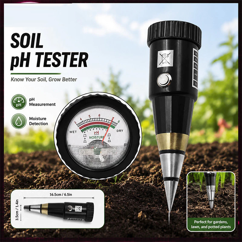 Alat ukur ph tanah 2 in 1 ph meter tanah alat pengukur ph tanah cek ph tanah soil ph meter