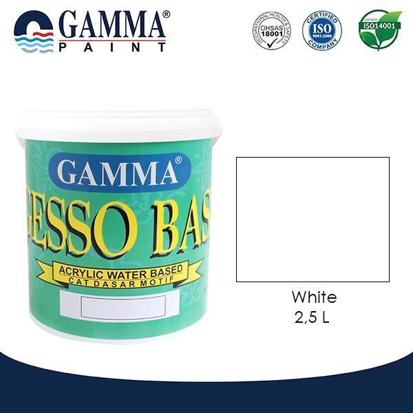 Gamma GESSO BASE - WHITE - Cat Tembok Semi Gloss 2.5L