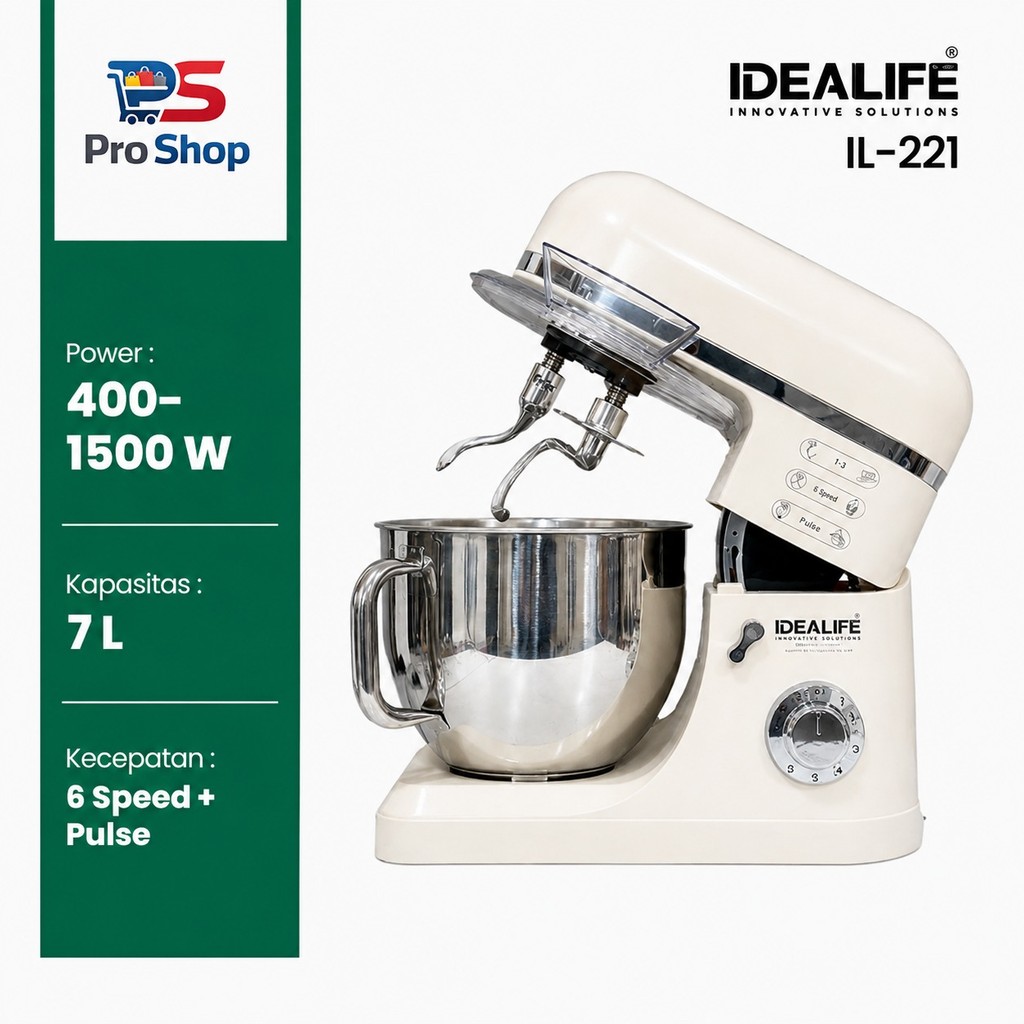 IDEALIFE Mixer Double Hook IL-221 Mixer Pengaduk Ganda IL-221 IDEALIFE