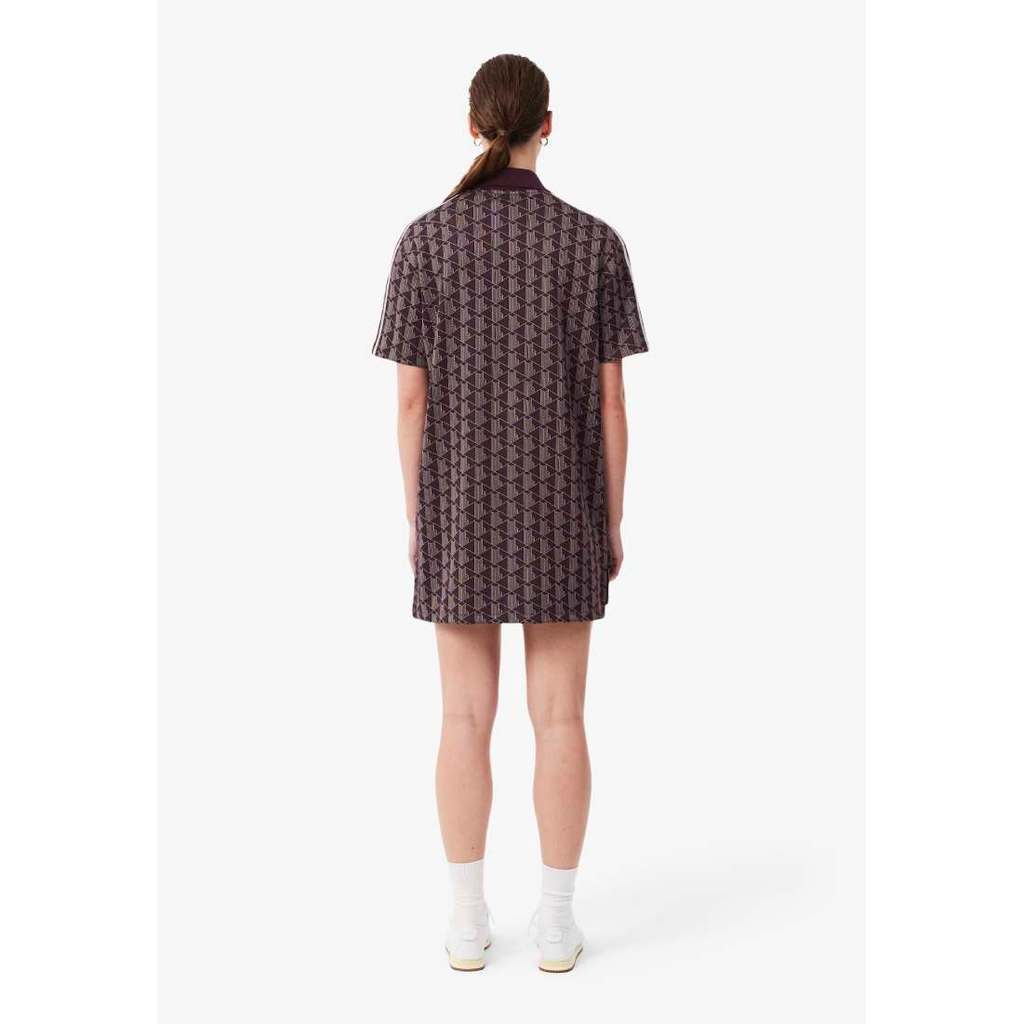 Lacoste - Women's Monogram Jacquard Polo Dress