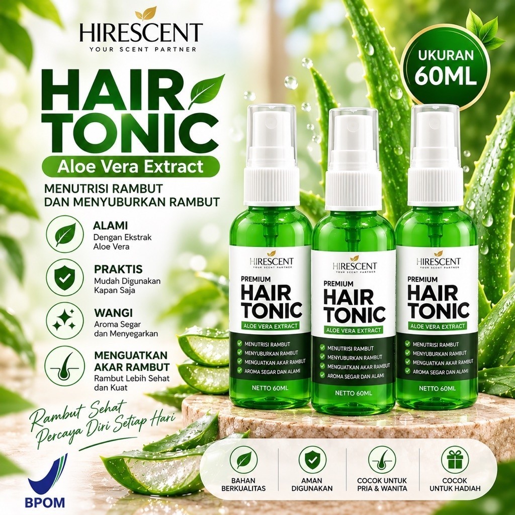 HAIR TONIC 60ml Vitamin Rambut Penumbuh Rambut - Hairtonic Vitamin Rambut Pria Wanita