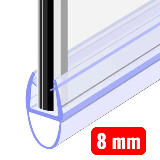 Seal Strip Penutup Celah Pintu Kaca Kamar Mandi PVC, Solusi Praktis untuk Kamar Mandi Kering - B50