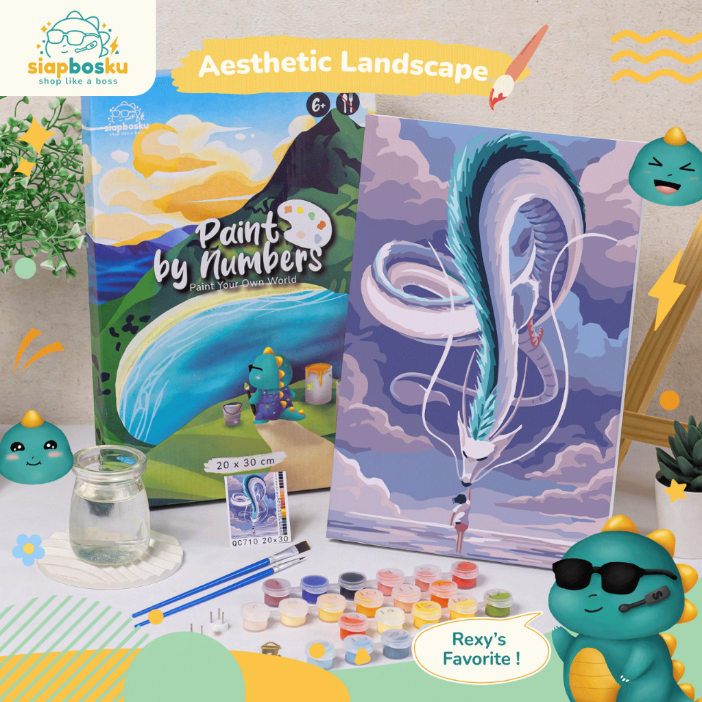 

TERLARIS SIAP BOSKU KANVAS LUKIS PAINT BY NUMBER 20x30 CM - AESTHETIC LANDSCAPE