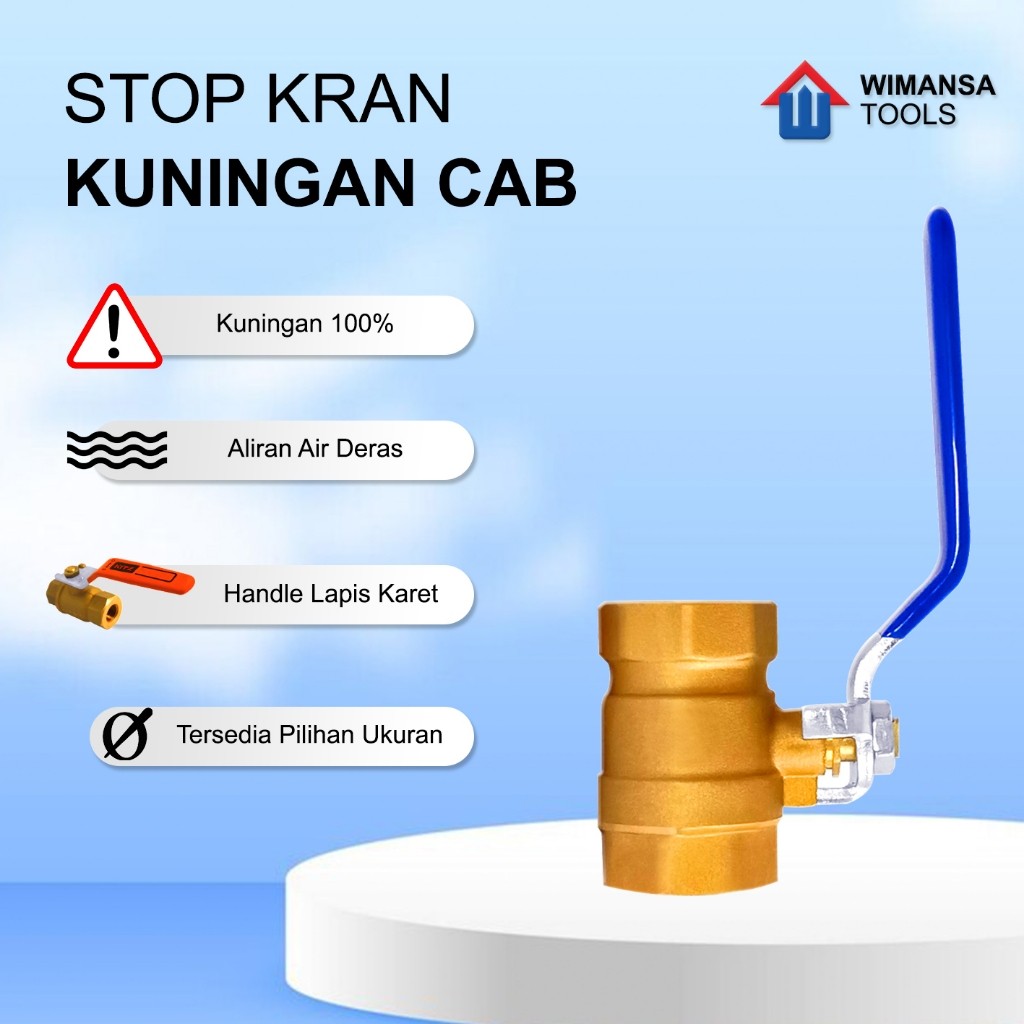 STOP KRAN KUNINGAN 1/2 INCH