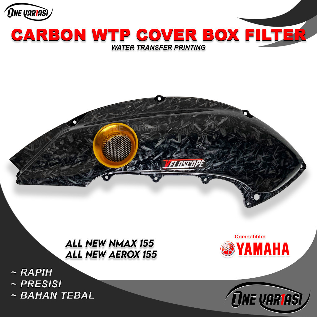 COVER TUTUP BOX FILTER VELOCITY CARBON FORGED NMAX AEROX 155 NEW / TUTUP BOX FILTER ALL NEW NMAX 155
