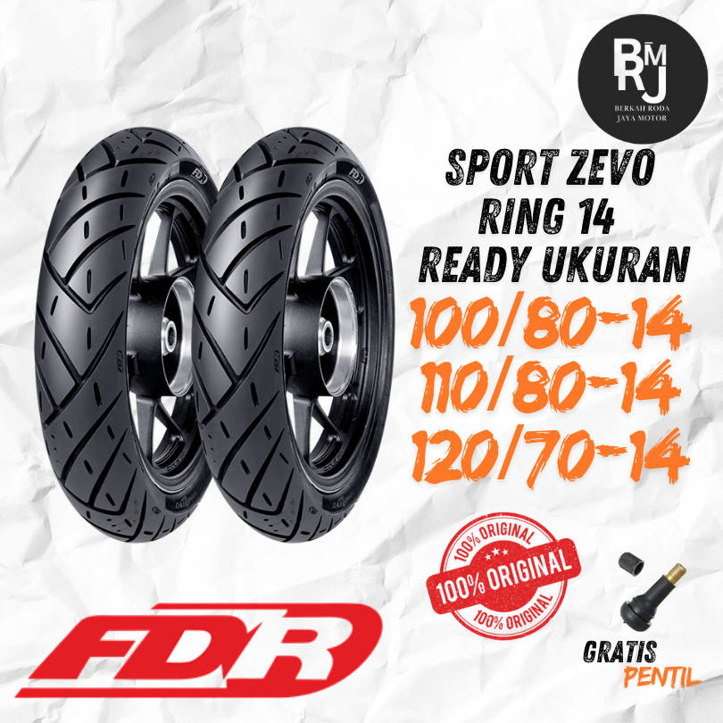SEPASANG / SATUAN BAN MOTOR VARIO 160 FDR SPORT ZEVO Ring 14 TUBELESS PCX 150 VARIO 150