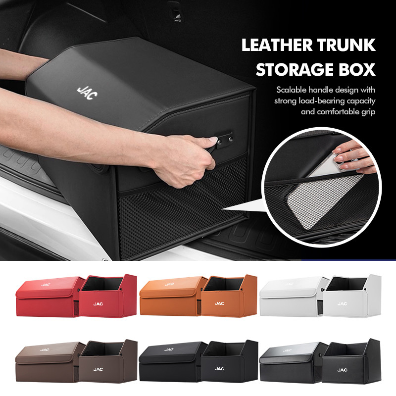 Car Trunk Interior Storage Box Leather Collapsible Tools Case For JAC Vapour Refine J3 J2 S5 A5 J5 J