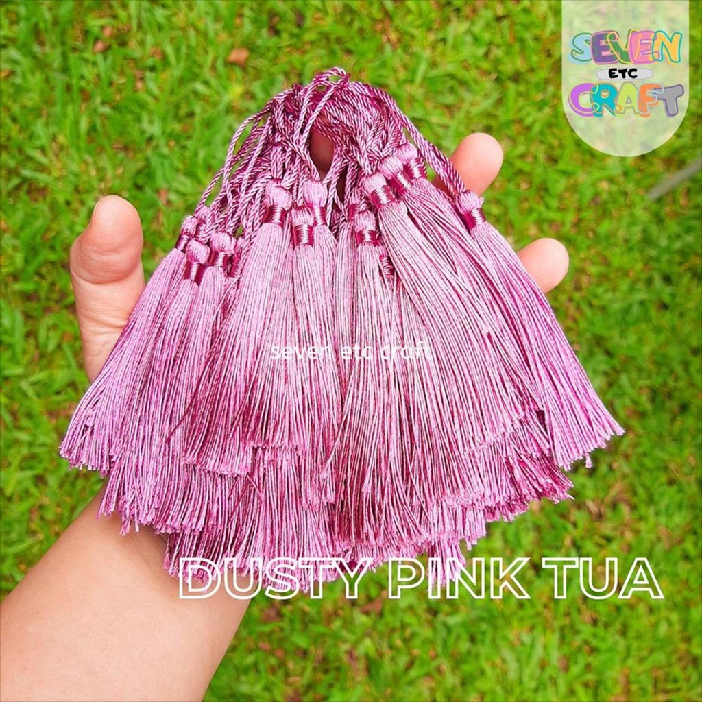 10 pcs Tasel Rumbai Tassel DUSTY PINK TUA