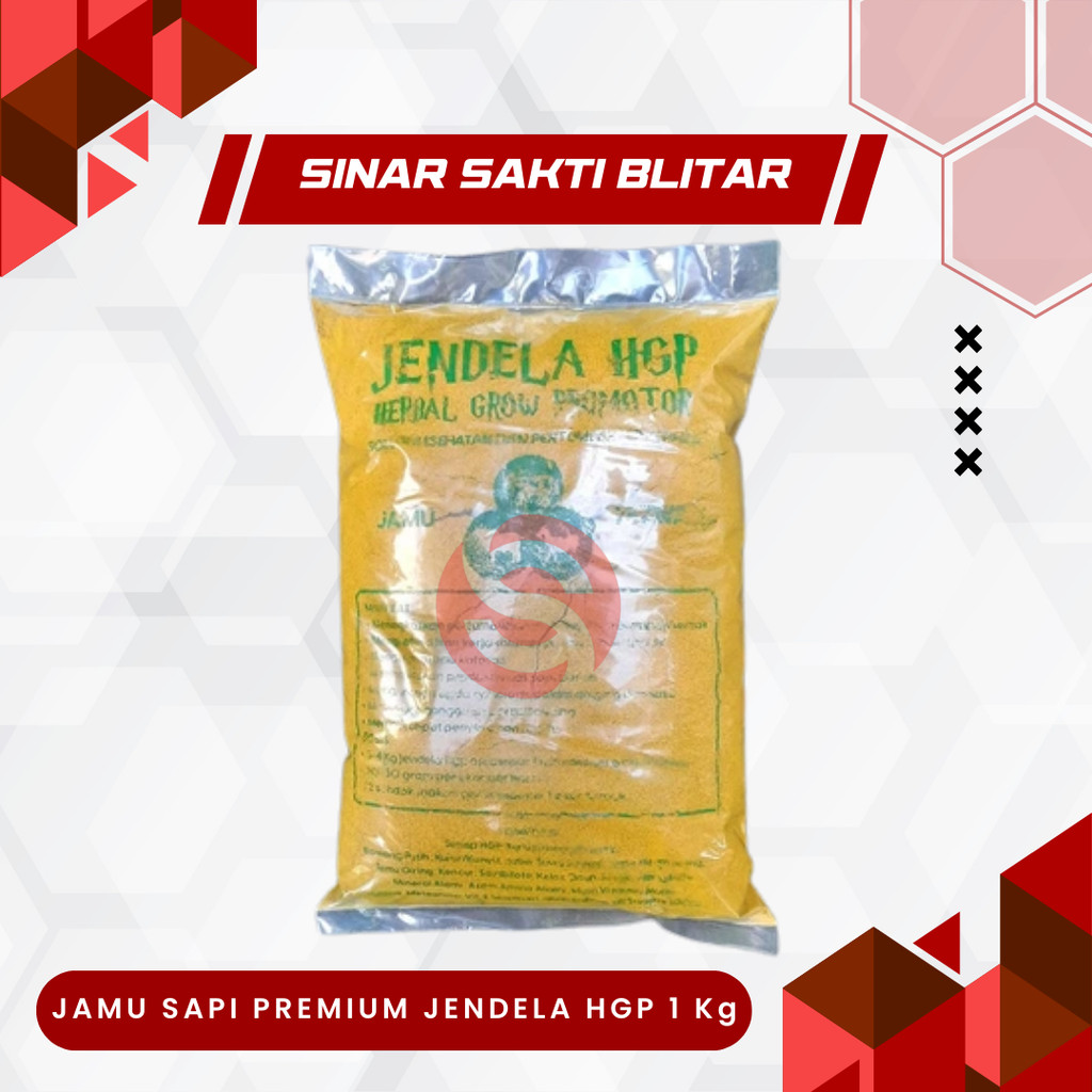 JAMU SAPI PREMIUM JENDELA HGP 1 Kg - Jamu Ternak Untuk Meningkatkan Pertumbuhan Ternak Ruminansia da