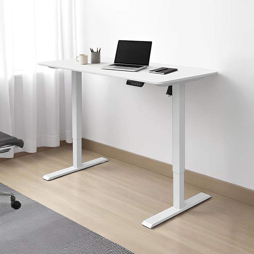 Informa Uziel Meja Kerja Adjustable Lift Up - Putih Office Table Furnitur Kantor Meja Kerja Adjustab