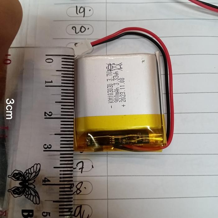 Baterai Lithium polymer 3.7v ,900mAh