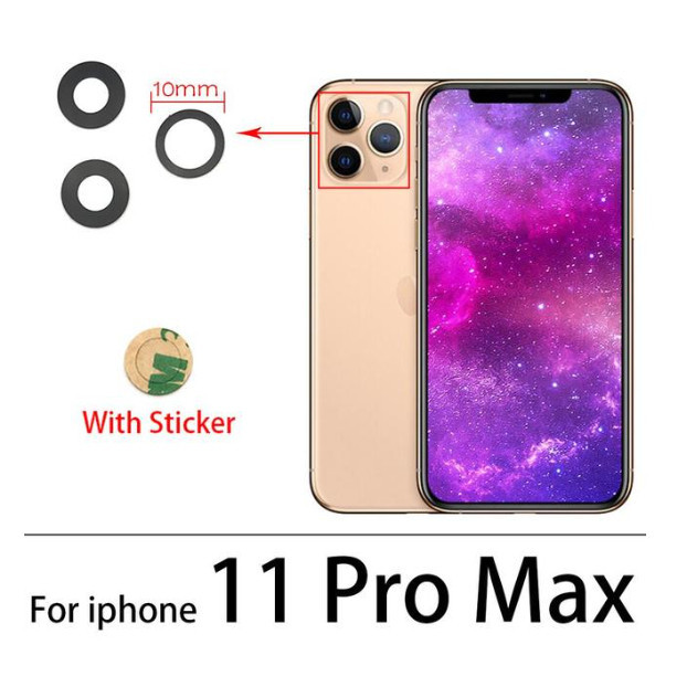 Lensa kamera kaca pengganti kamera belakang IPHONE 11 PRO / IPHONE 11 PRO MAX