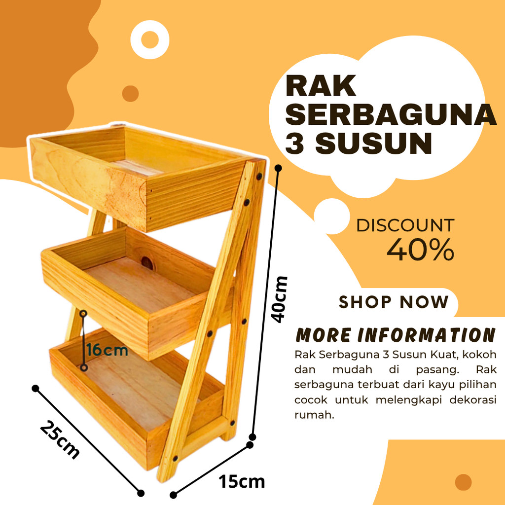 Rak Bawang Susun KAYU JATI Gratis Stiker Tempat Telur Bumbu Dapur Unik Aesthetic Kualitas Premium