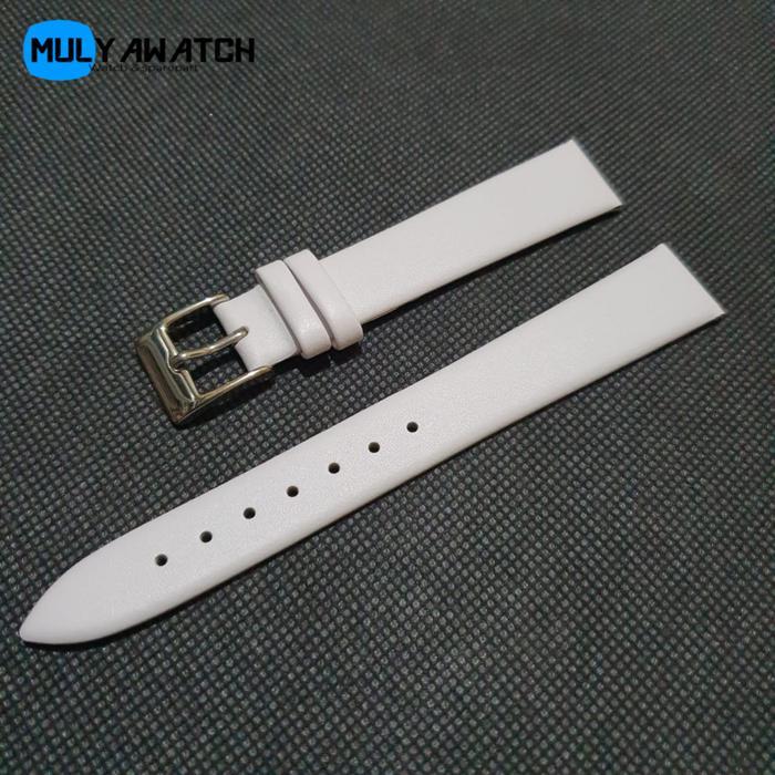 [Promo] Strap Tali Jam Tangan Wanita Kulit Asli Size Kecil Cocok Untuk DW AC - Putih, 16