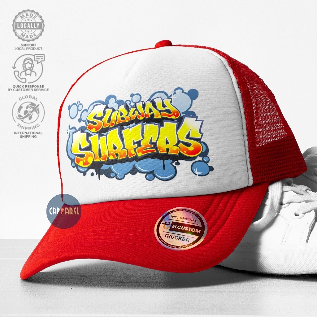 Subway Surfers Snapback Topi Subway Surfers /Topi Snapback Pria /Topi Trucker Jaring /Topi Distro Sk