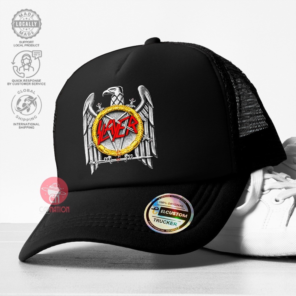 Topi Slayer /Topi Trucker /Topi Jaring /Trucker Hat /Trucker Cap /Topi Original /Topi Pria /Topi Bas