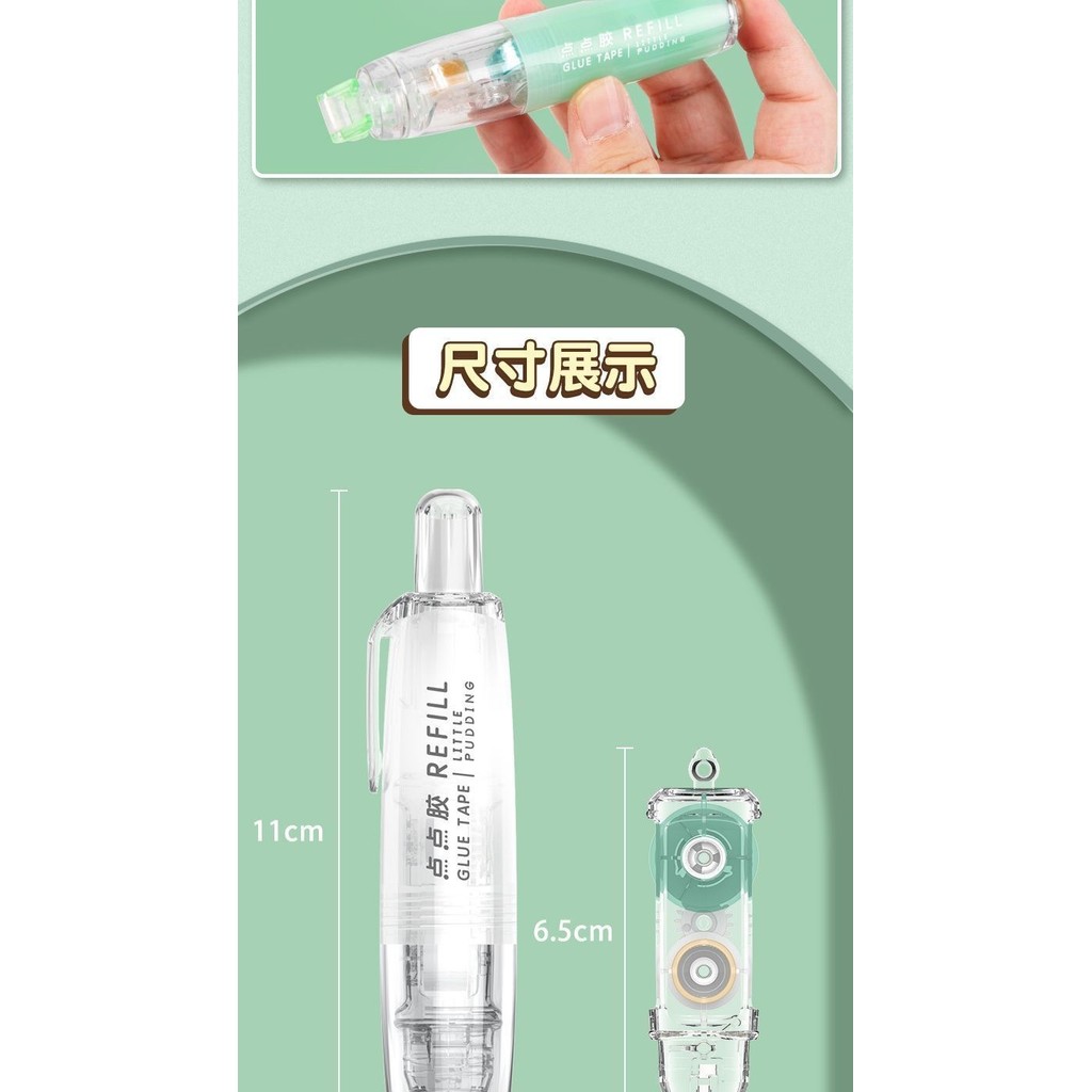 Double Sided Tape Roller with Tape Refills, Retractable Scrapbooking Glue Tape Roller, Adhesive Tape