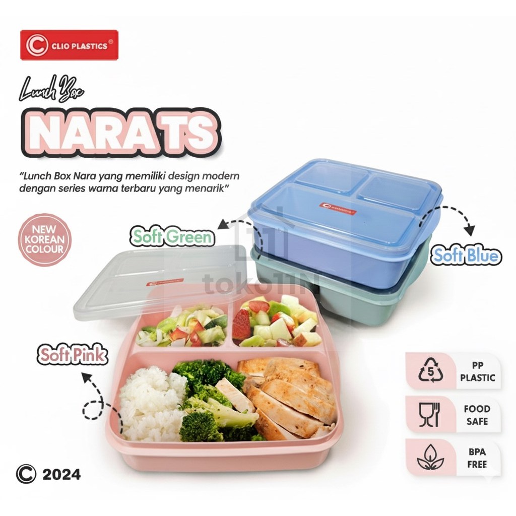 Lunch Box Nara TS Clio / Tempat Kotak Makan Anak Wadah Bekal Souvenir Ultah