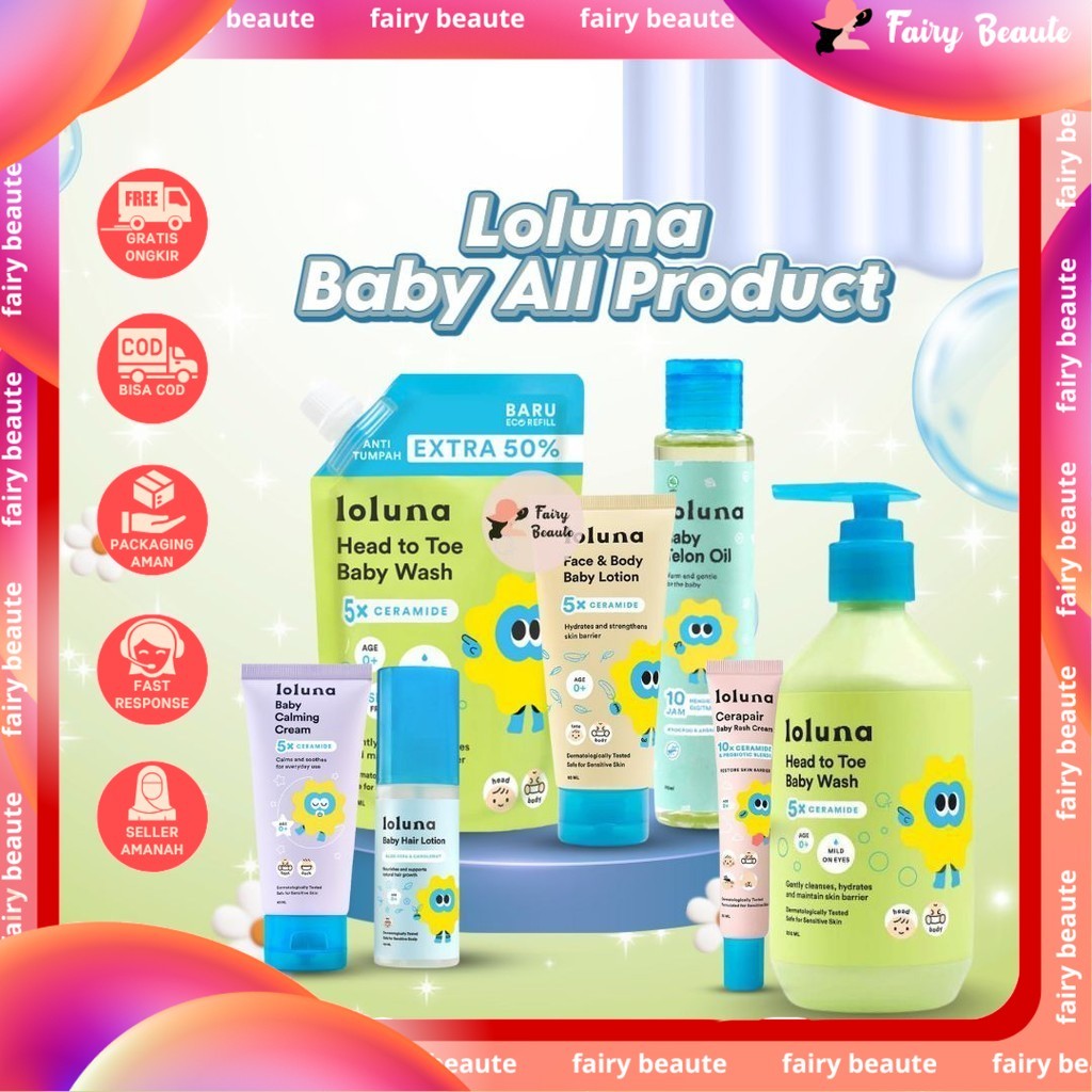 Loluna Series Body Lotion, Hair Lotion, Shampoo, Body Lotion  Perawatan Bayi dan kesehatan bayi