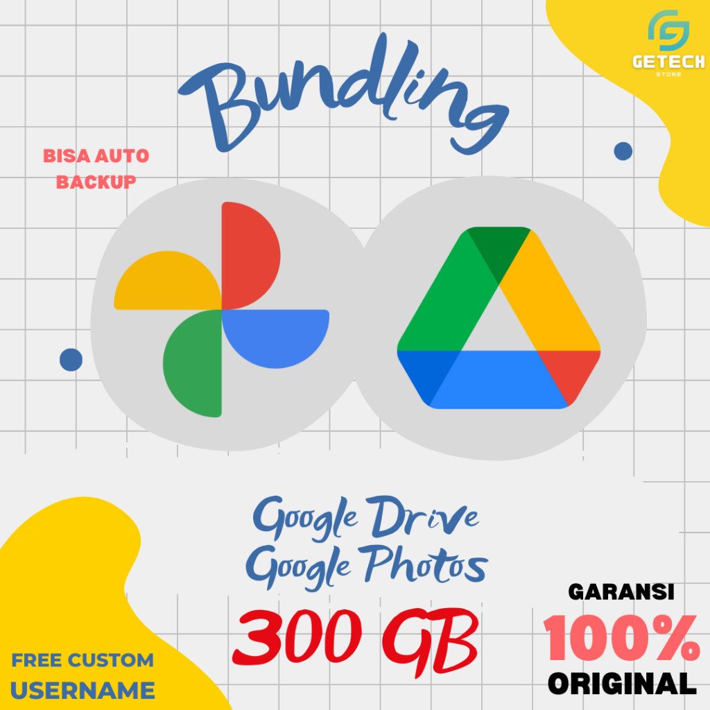 [PAKET LENGKAP]  Google Drive Bonus Google Photos 300 GB Lifetime Bergaransi
