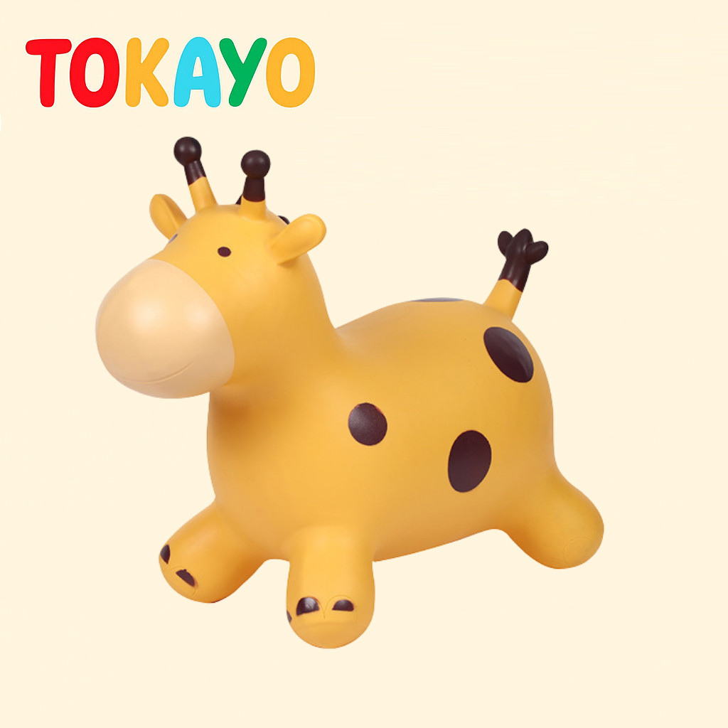 Tokayo Mainan Kuda-Kudaan Jerapah Rusa – Mainan Lompat Anak Bayi Lucu Toy Karet Elastis