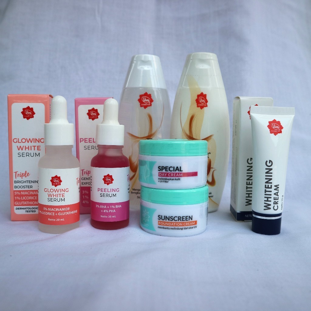 Paket Viva Glowing Jerawat Berminyak Oily Acne / Flek Hitam Kusam Dark Spot Anti Aging Normal