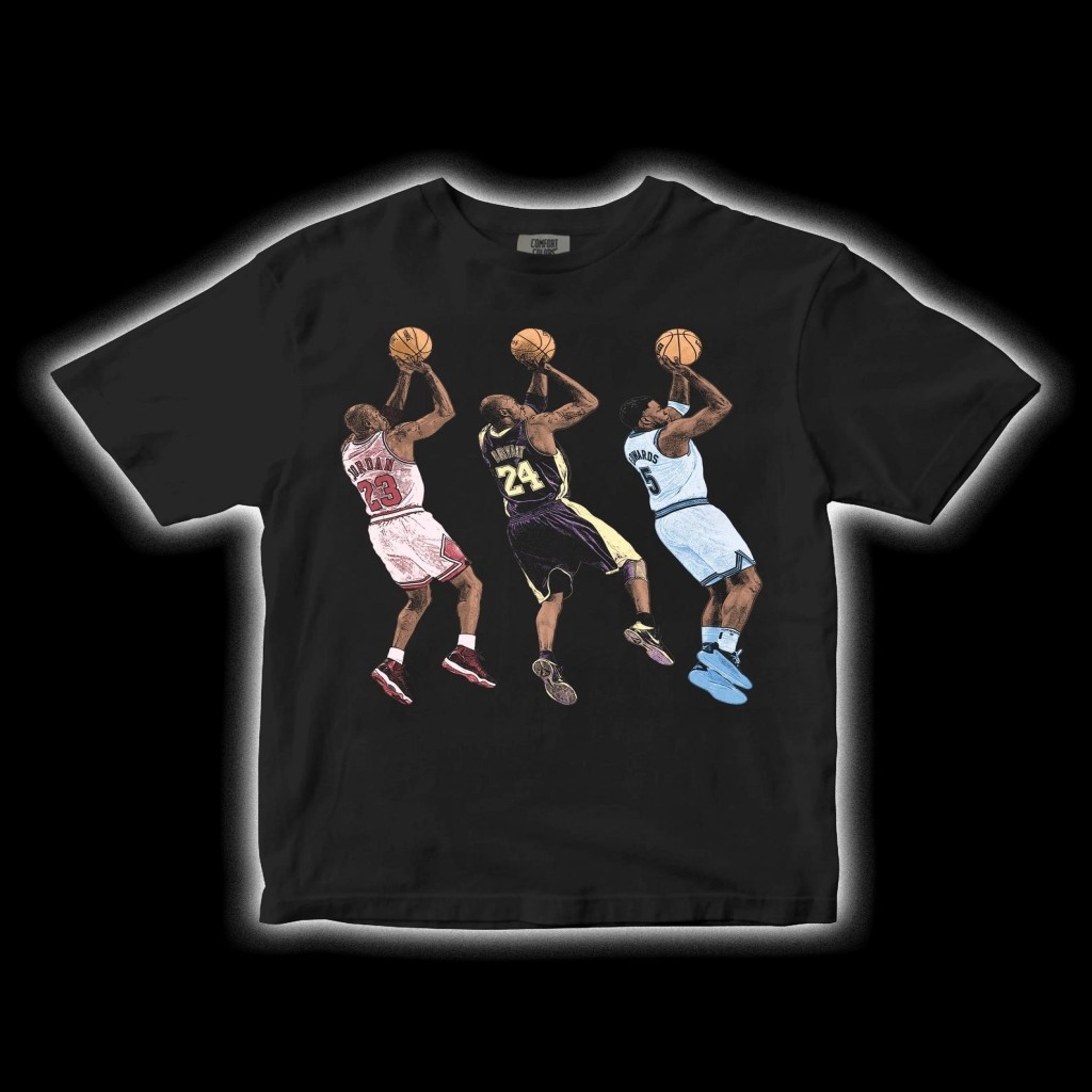 Anthony Edwards Michael Jordan Kobe Bryant Fadeaway Shirt, Timberwolves Basketball Tee, MJ Kobe Ant 