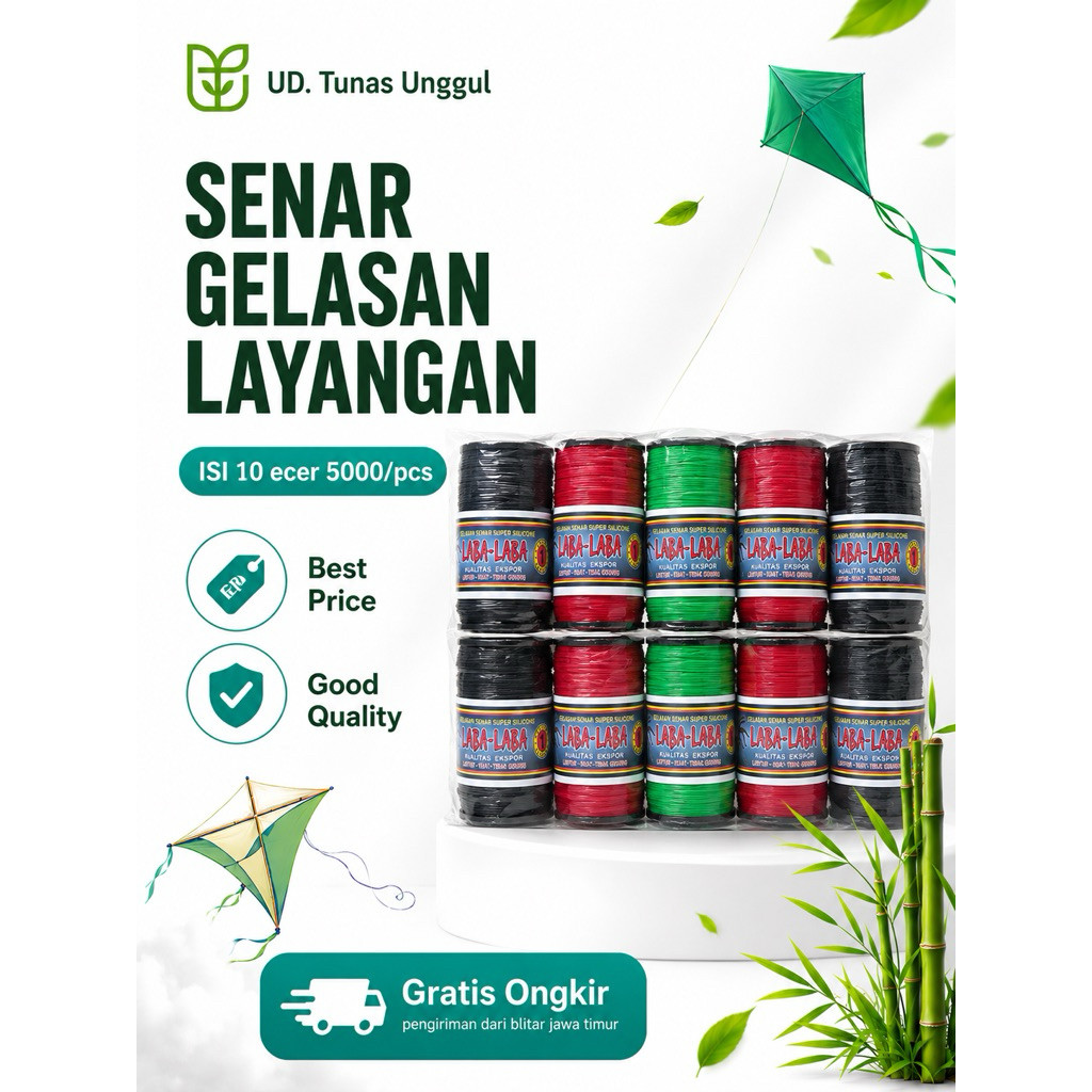 MALA  10pcs SENAR GELASAN LAYANGAN ecer 5.000-Senar layangan besar jumbo-benang layangan