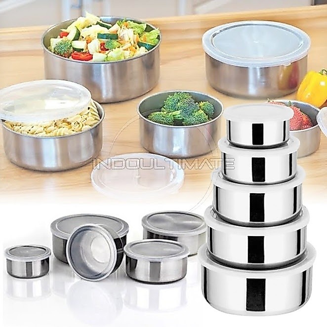 TERBARU Fresh Box Rantang Susun Stainless Steel 5 Pcs / Rantang 5 susun / Rantang Makanan besi