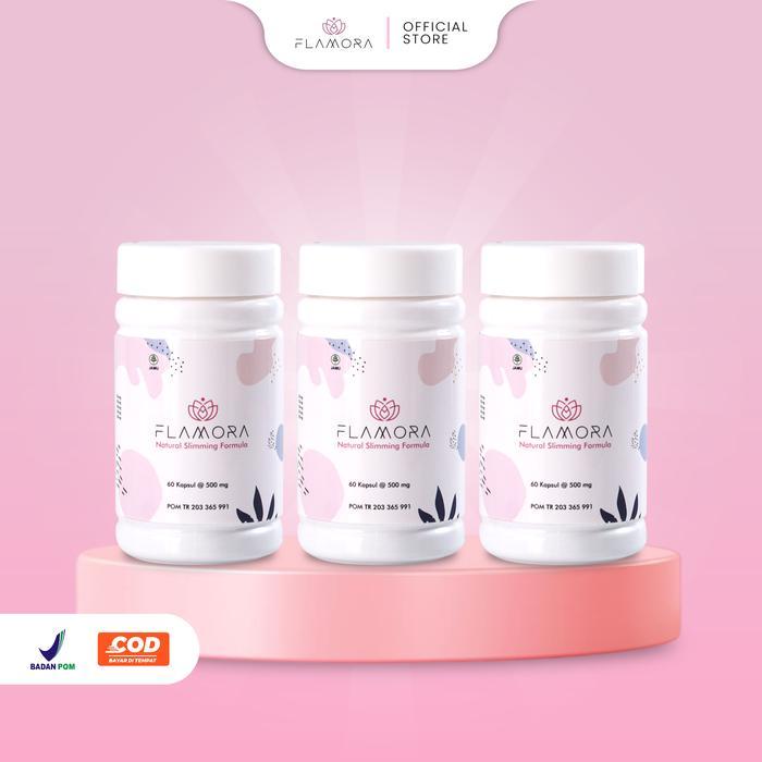Flamora Slimming Kapsul Diet Herbal BPOM 3 Botol