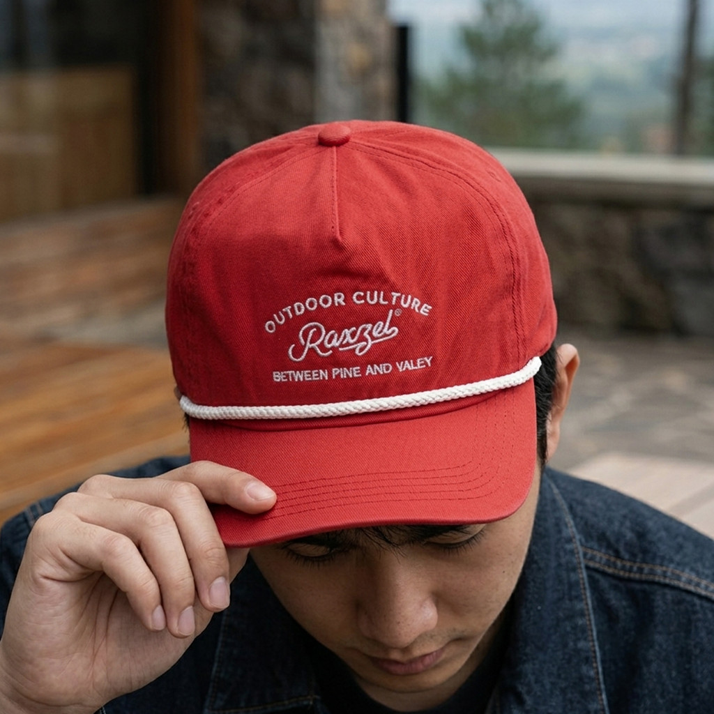 Raxzel Topi Rope Hats Washed Vintage Red 6F