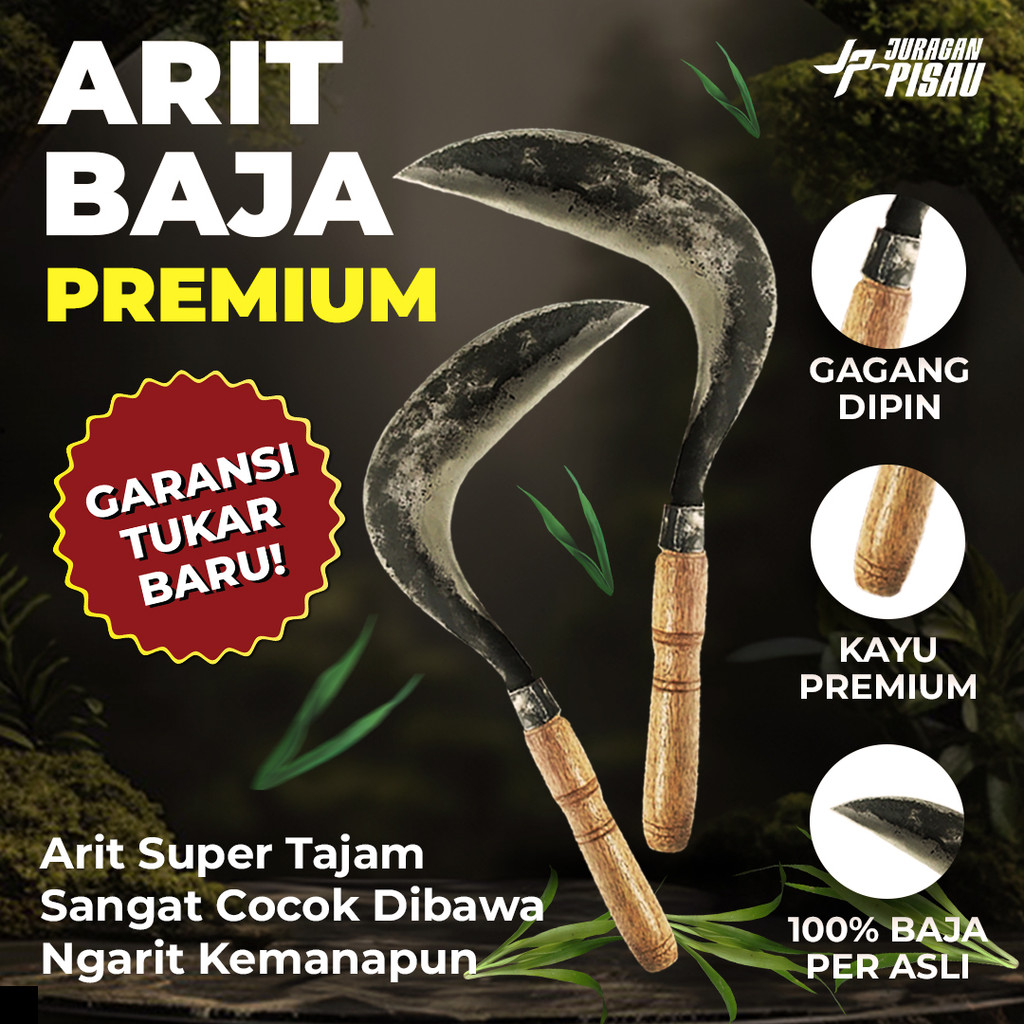 Arit Celurit Rumput  Baja Per Premium asli Bandung Siap Pakai - Juargan Pisau