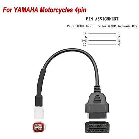 Obd2 Obd Yamaha Kabel Adapter Obd Yamaha 4 Pin