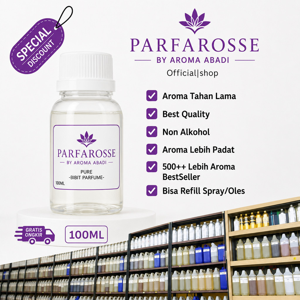 Bibit Parfum Murni PARFAROSSE 100ML | Non Alkohol | Bibit Parfum Premium