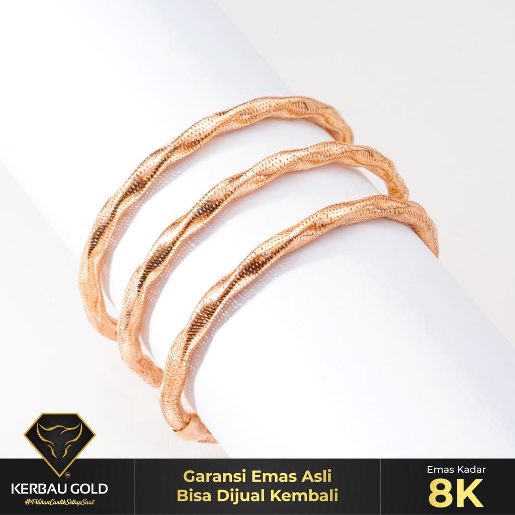 [Kerbau Gold] Gelang Emas ORO Valora 8K - Emas Asli 100%