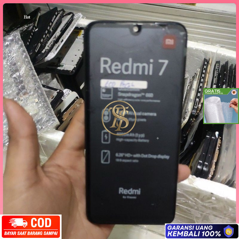 LCD REDMI 7 MINUS RETAK NORMAL BISA PAKAI MI MIX 1 2 KOMPATIBEL GARANSI FULLSET FRAME READY