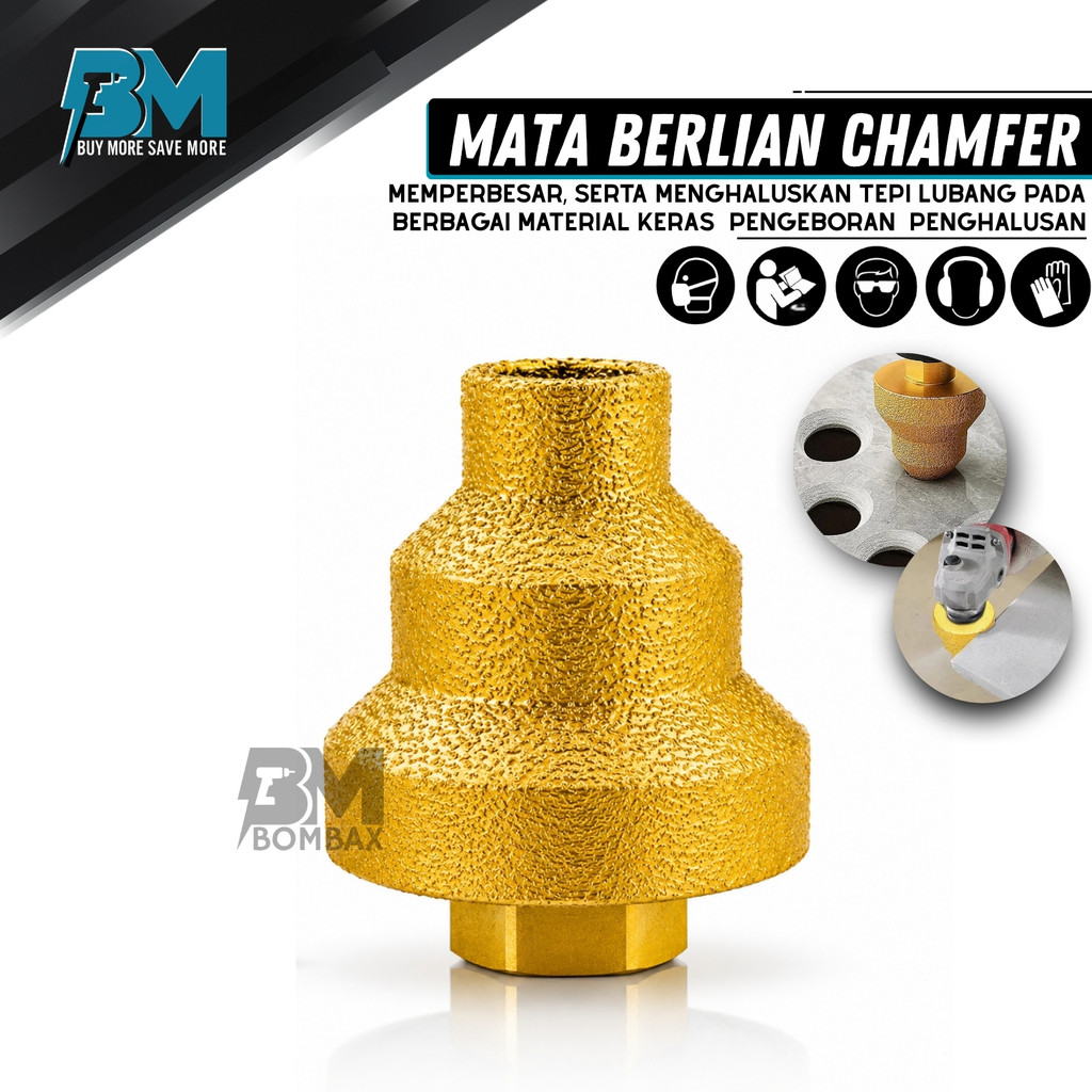 Mata CNC Router Diamond Chamfer Profil Batu Granit Marmer Nisan Kaca / Mata Profil Keramik Granit Bu