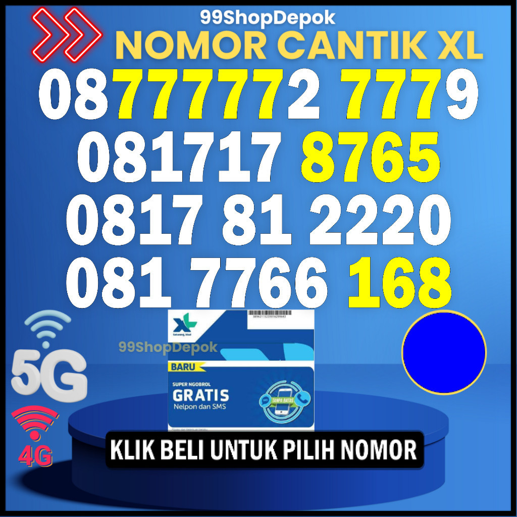 Kartu No Cantik XL kode 380.4 - Nomor Cantik XL 4g 5g xl 10 digit