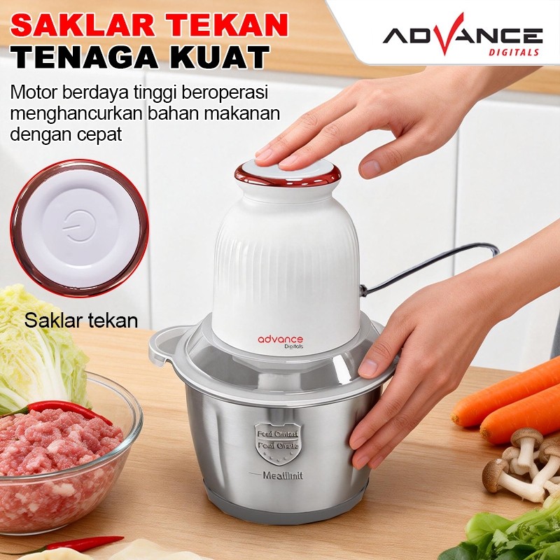 new Advance Digitals Chopper 2L Stainless Multifungsi coper daging dan bumbu chopper daging dan bumb