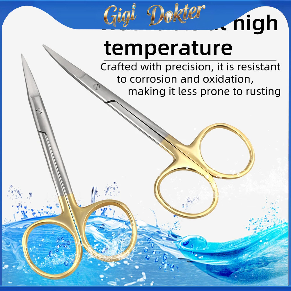 1 Pcs Dental Scissors / Gunting Bedah Gigi / Gunting Gusi​ / Gunting Jaringan Gusi / Gunting Iris Lu
