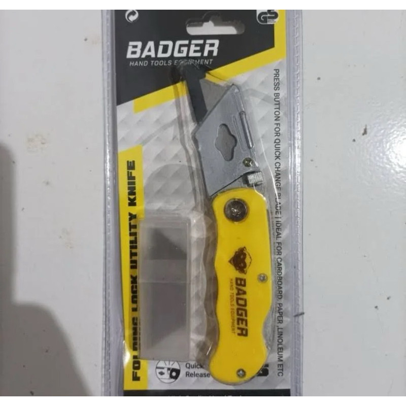 Pisau Cutter Lipat Badger Tajam Murah Awet Dapat Refill isi Pisau MURAH