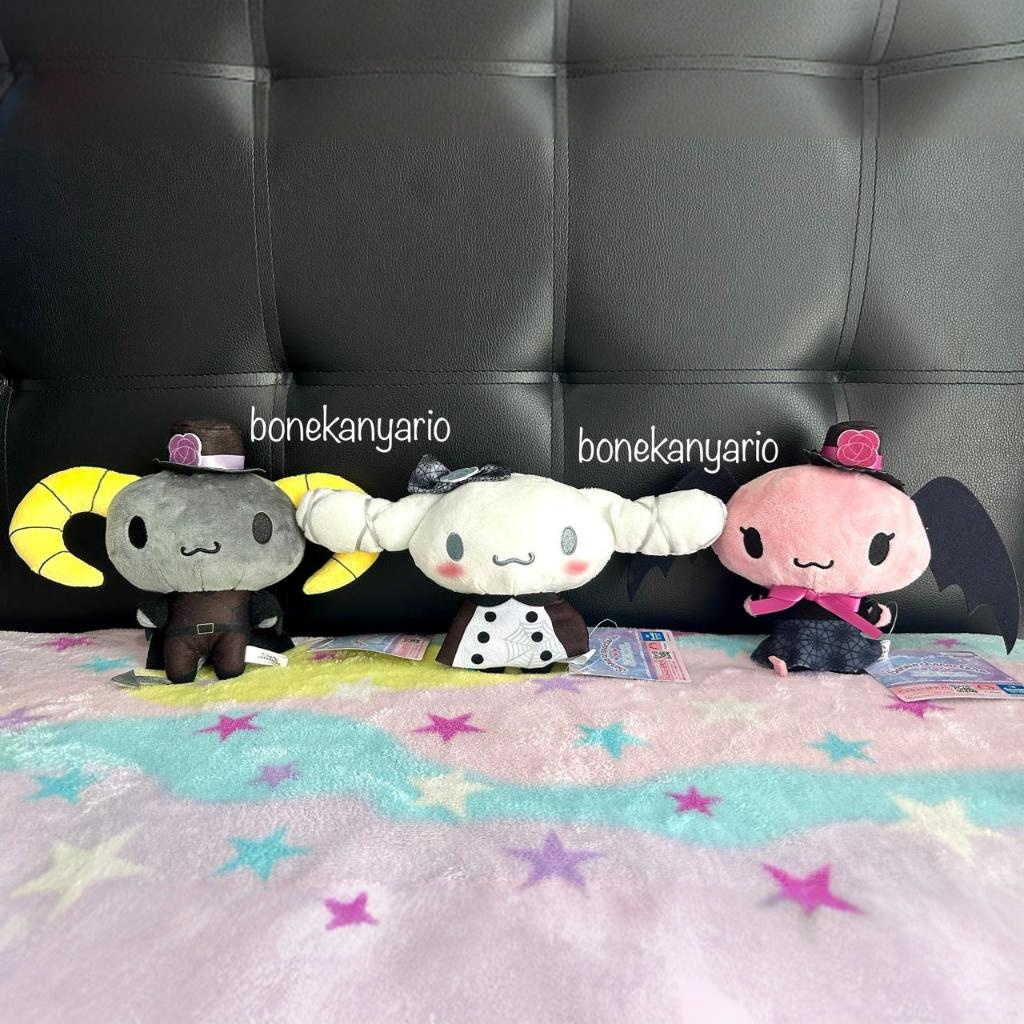 Boneka Cinnamoroll Lloromannic Dark Black Plush Original Sanrio Jepang Kawaii Cherry Berry Toreba