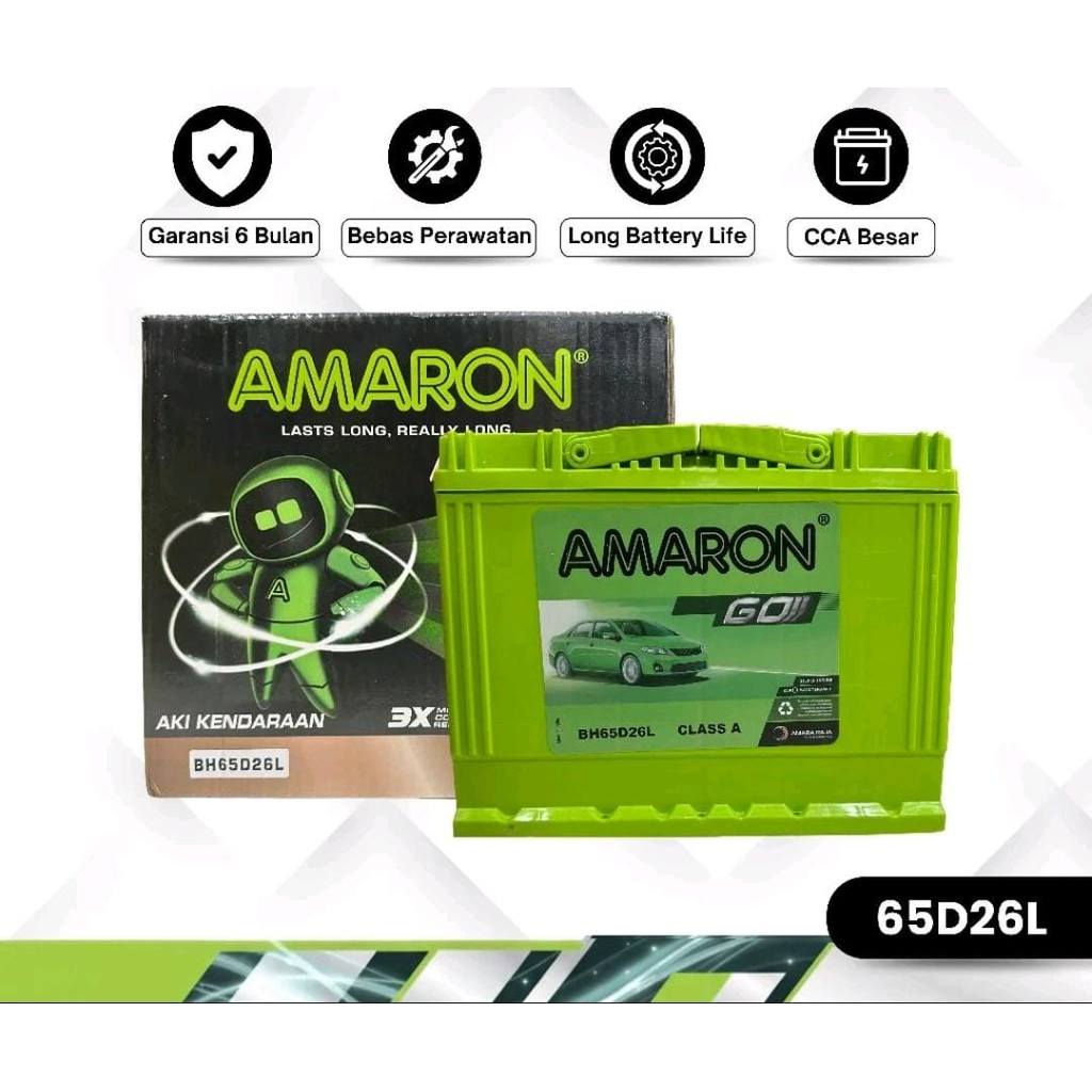 AMARON BH65D26L 65 AMPER MOBIL ELANTRA KIJANG DIESEL ELF 120 PS TERRANO AMARON GO 65D26L NS70L NS 70