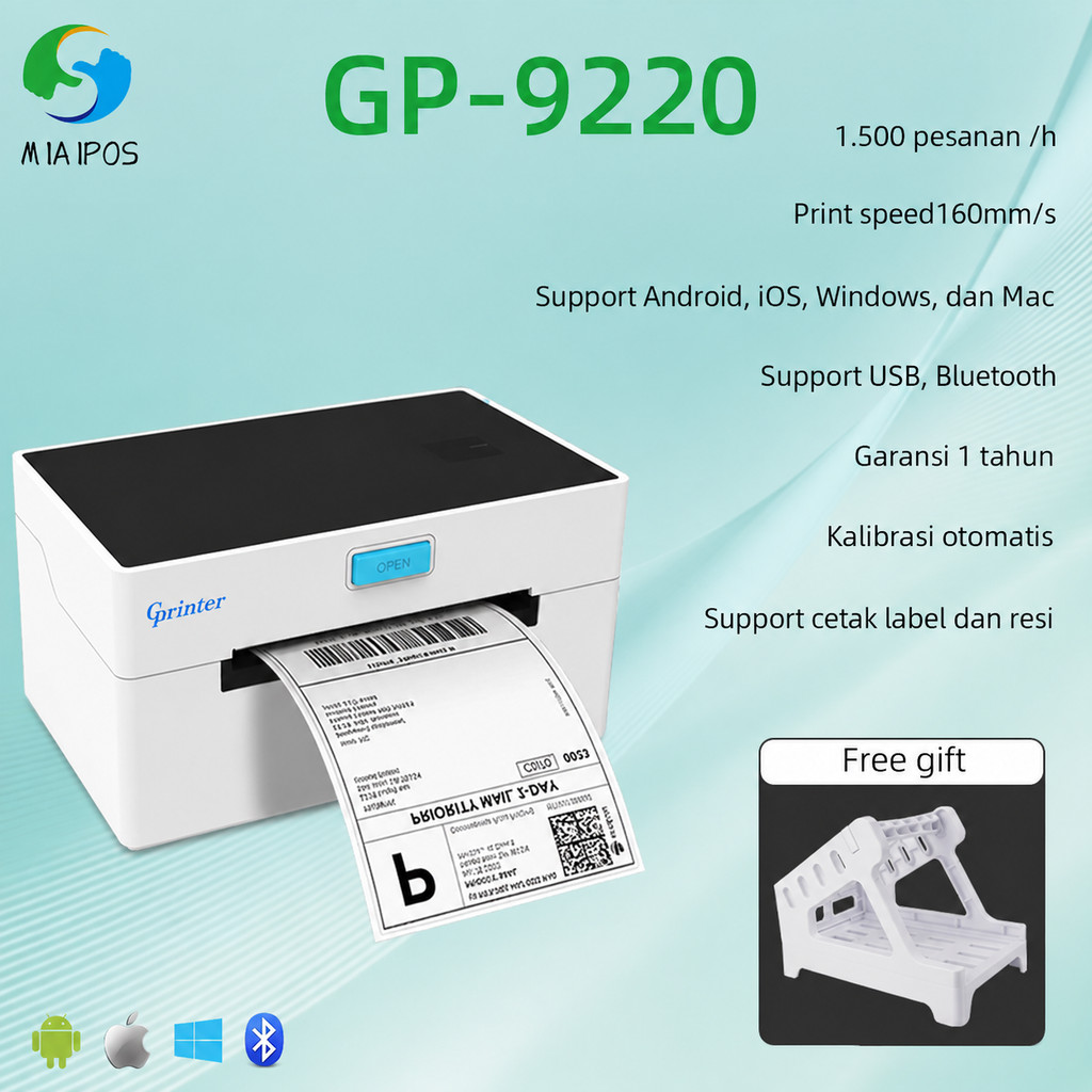 PRINTER BARCODE THERMAL LABEL SUPPORT BLUETOOTH /USB /Wireless Shipping Sticker Printer Barcode Ther
