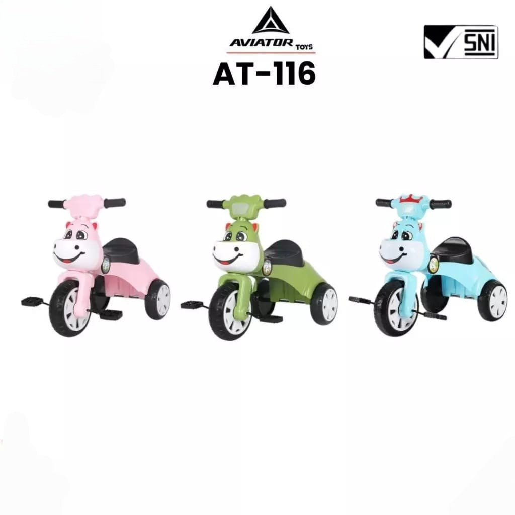 (KHUSUS INSTAN) Sepeda Anak Roda Tiga Baby Infant Folding Tricycle AT 116 Aviator