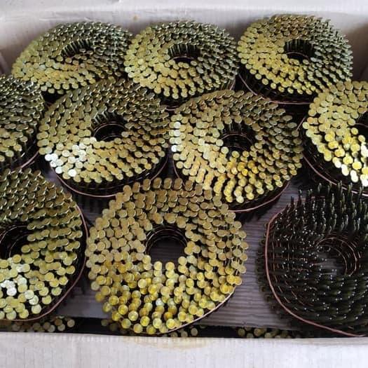 Paku Pallet 50 mm 50mm paku tembak ulir 400 pcs / ikat paku rambo coil