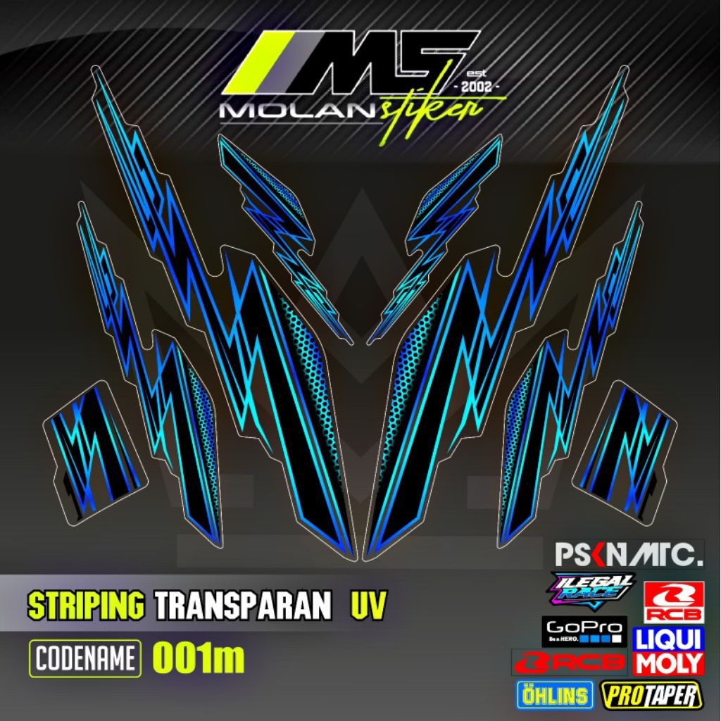 Decal Sticker Striping Variasi Transparan Uv Revo Absolute 110 20102014 Revo Absolute 110 Karbu Revo